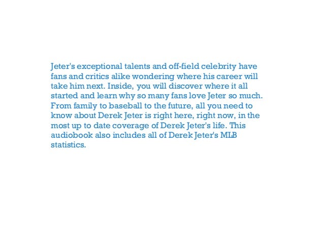 how write biography an to unauthorized jeter Audiobook. Get an Full Derek biography unauthorized how write biography an to unauthorized jeter Audiobook. Get an Full Derek biography unauthorized