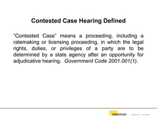 TWCA Annual Convention: TWCA Contested Case Hearing Reform, Derek Seal ...