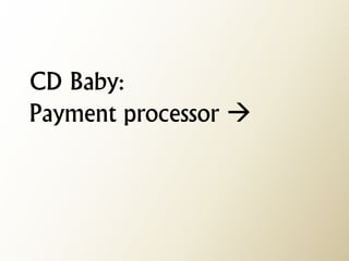 CD Baby: Payment processor   