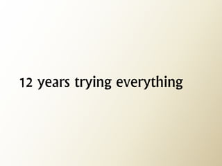 12 years trying everything  