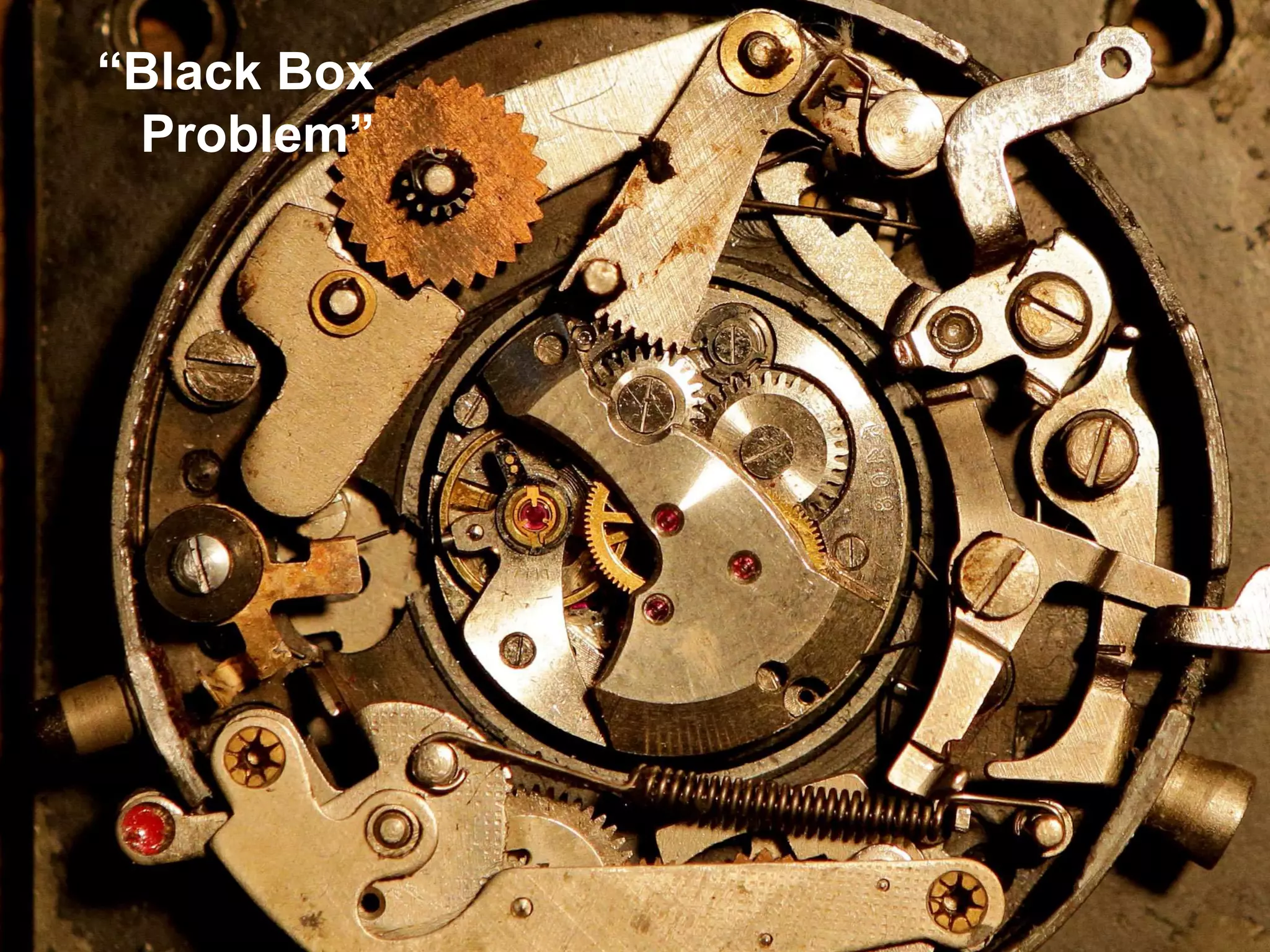 “Black Box
Problem”
 