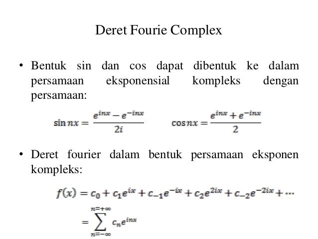 Deret Fourier Kompleks