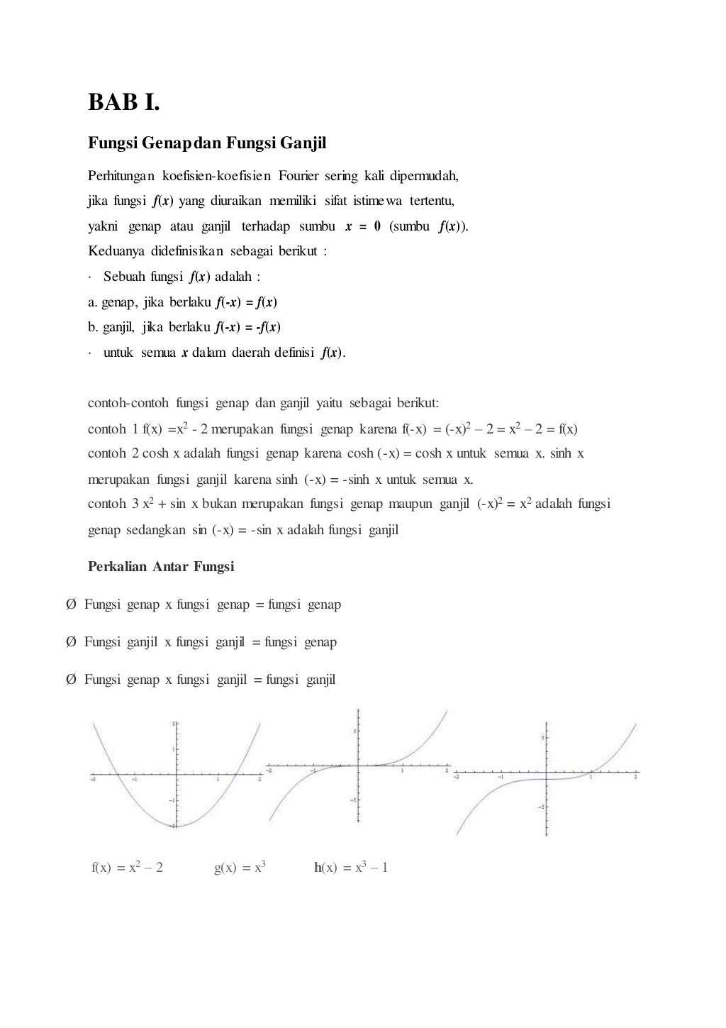 Deret furir fungsi genap dan ganjil Deret furir fungsi genap dan ganjil
