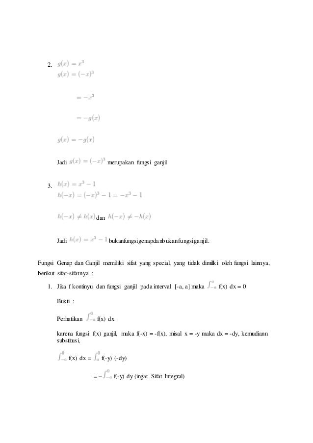29 Contoh Soal Integral Fungsi Ganjil Kumpulan Contoh Soal