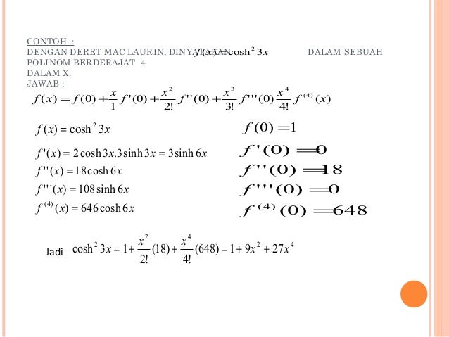 CONTOH SOAL DERET TAYLOR PDF CONTOH SOAL DERET TAYLOR PDF