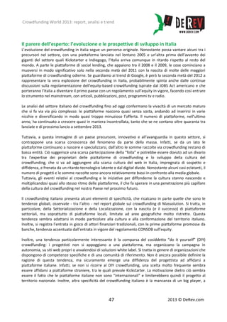DeRev - Crowdfunding World 2013: Report, analysis and trend [Italian version]