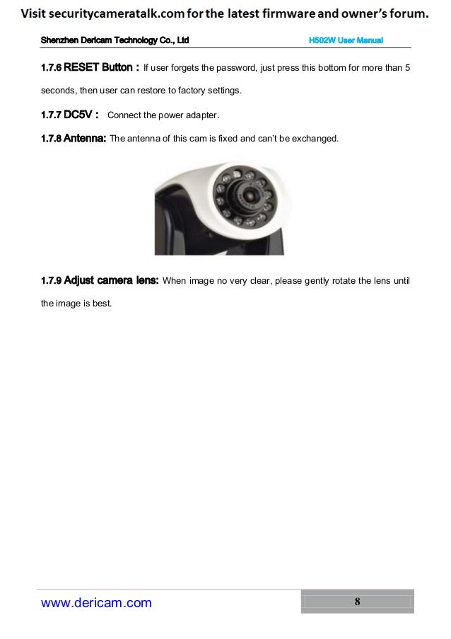 dericam setup to record files to pc dericam setup to record files to pc
