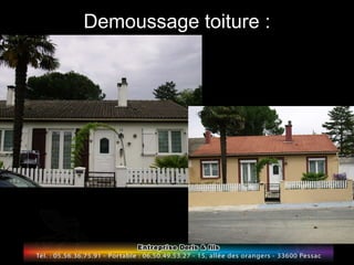 Demoussage toiture : 