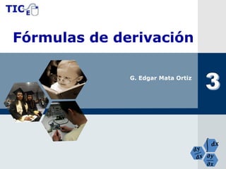 흏풚 흏풙 
Fórmulas de derivación 
G. Edgar Mata Ortiz  