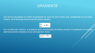 El Gradiente Derivacion e integracion de funcion de varias variables rev. final | PPTX