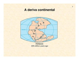 5
A deriva continental
 