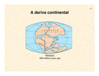 6
A deriva continental
 