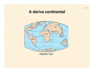 9
A deriva continental
 