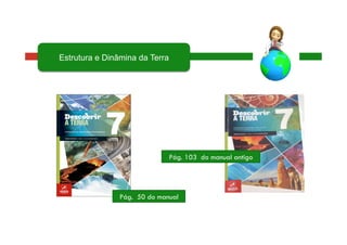Pág. 50 do manual
Pág. 103 do manual antigo
Estrutura e Dinâmina da Terra
 