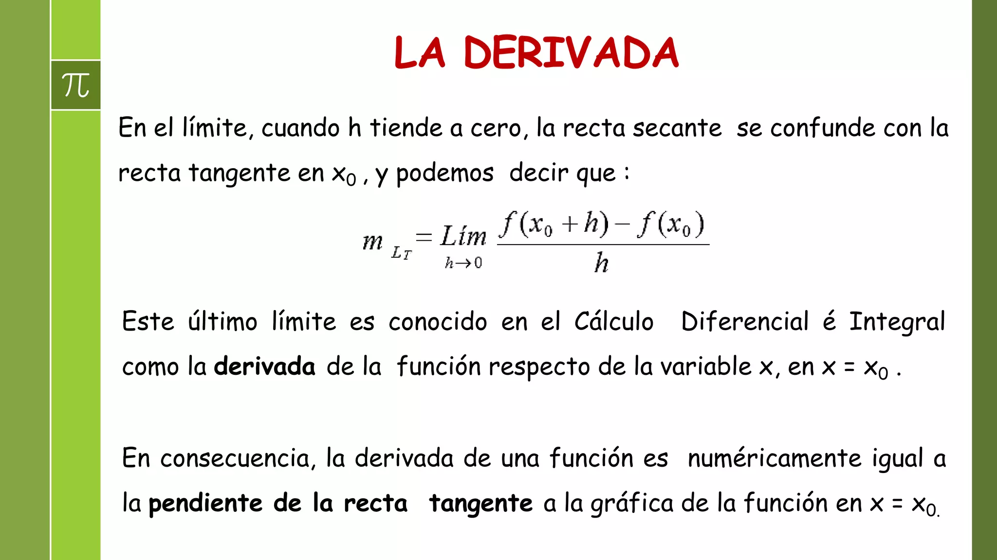 Derivada de una funcion