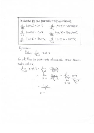 "cfxT
c L feos"*) - ' Sena d Coec X") - SeCX ^ X
CJX cfx
jjL Ciant)- & C 2 X JjL CtohO>-CSC**
Calcóle J»r* <~tcá X
Efveole Cooo Oe GIMCIC -lorio al minador • cemoeí ázncm~
hador m l r e X
x
X
= 1
 