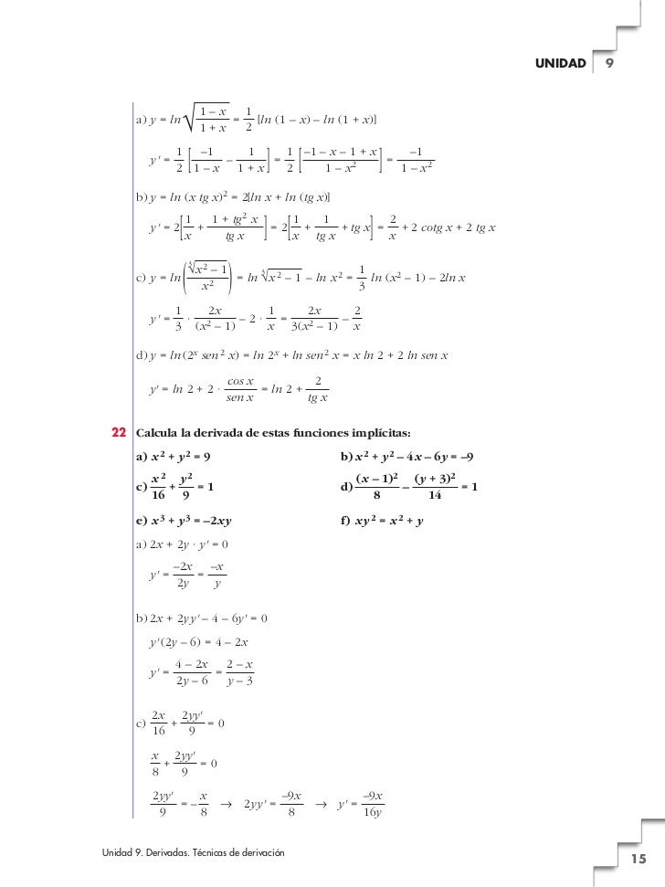 ln(y)=2ln(x)+ln(10) Derivadas ln(y)=2ln(x)+ln(10) Derivadas