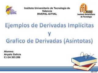 Alumno:
Anyelo Galicia
C.I:24.303.208
Instituto Universitario de Tecnología de
Valencia
INVEPAL-IUTVAL
 