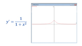 𝒚′ =
𝟏
𝟏 + 𝒙 𝟐
 