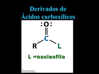 L =nucleofilo Derivados de  Ácidos carboxílicos 