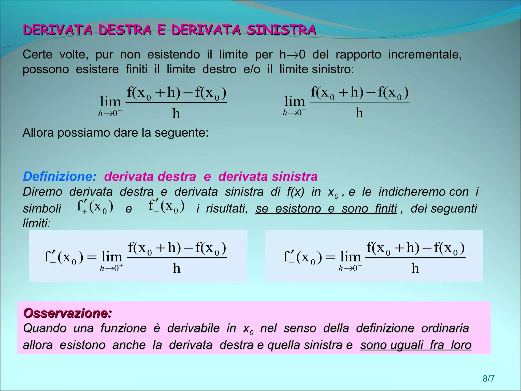 Quella Matematica Comprende Limiti E Derivate