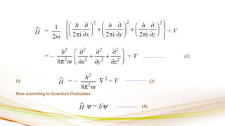 Derivation of schrodinger wave equation | PPTX
