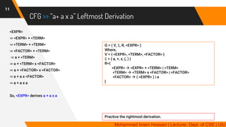 TOC 8 | Derivation, Parse Tree & Ambiguity Check