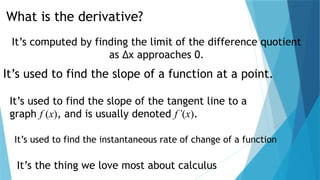 derivative derivative derivative derivative | PPTX
