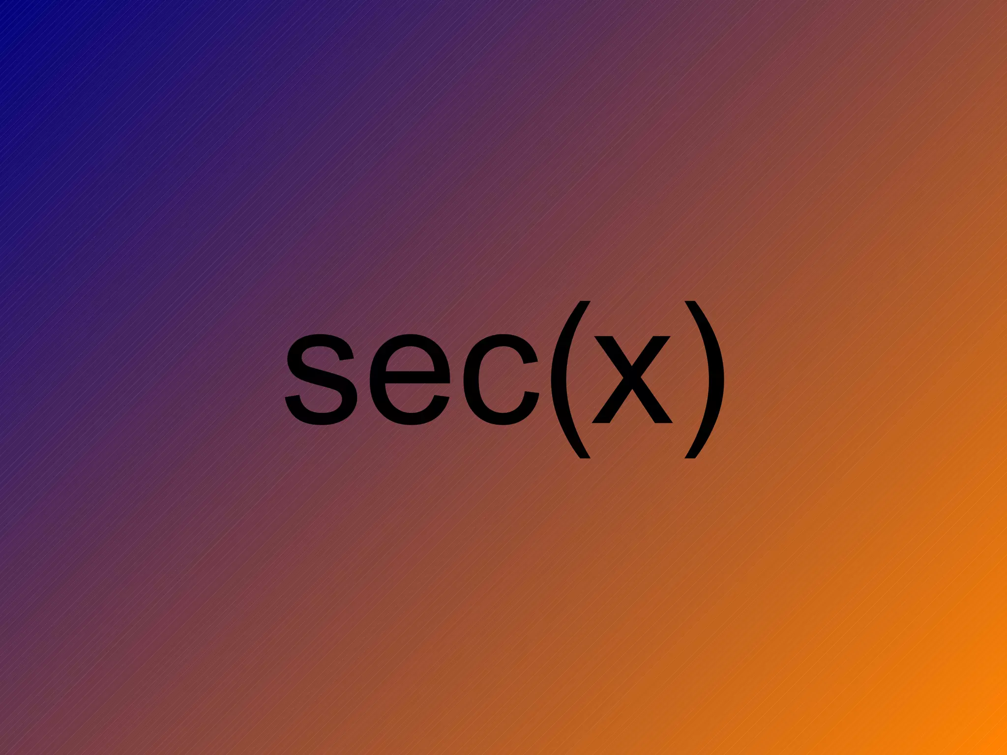 sec(x)