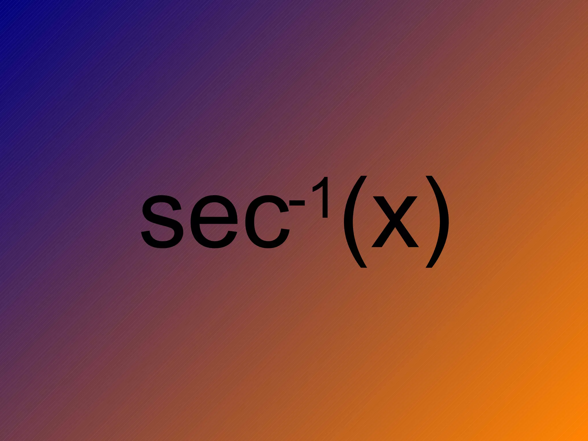 sec -1 (x)