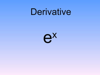 e x Derivative 