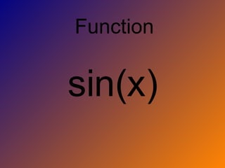 sin(x) Function 