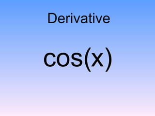 cos(x) Derivative 