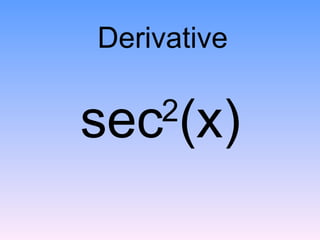 sec 2 (x) Derivative 