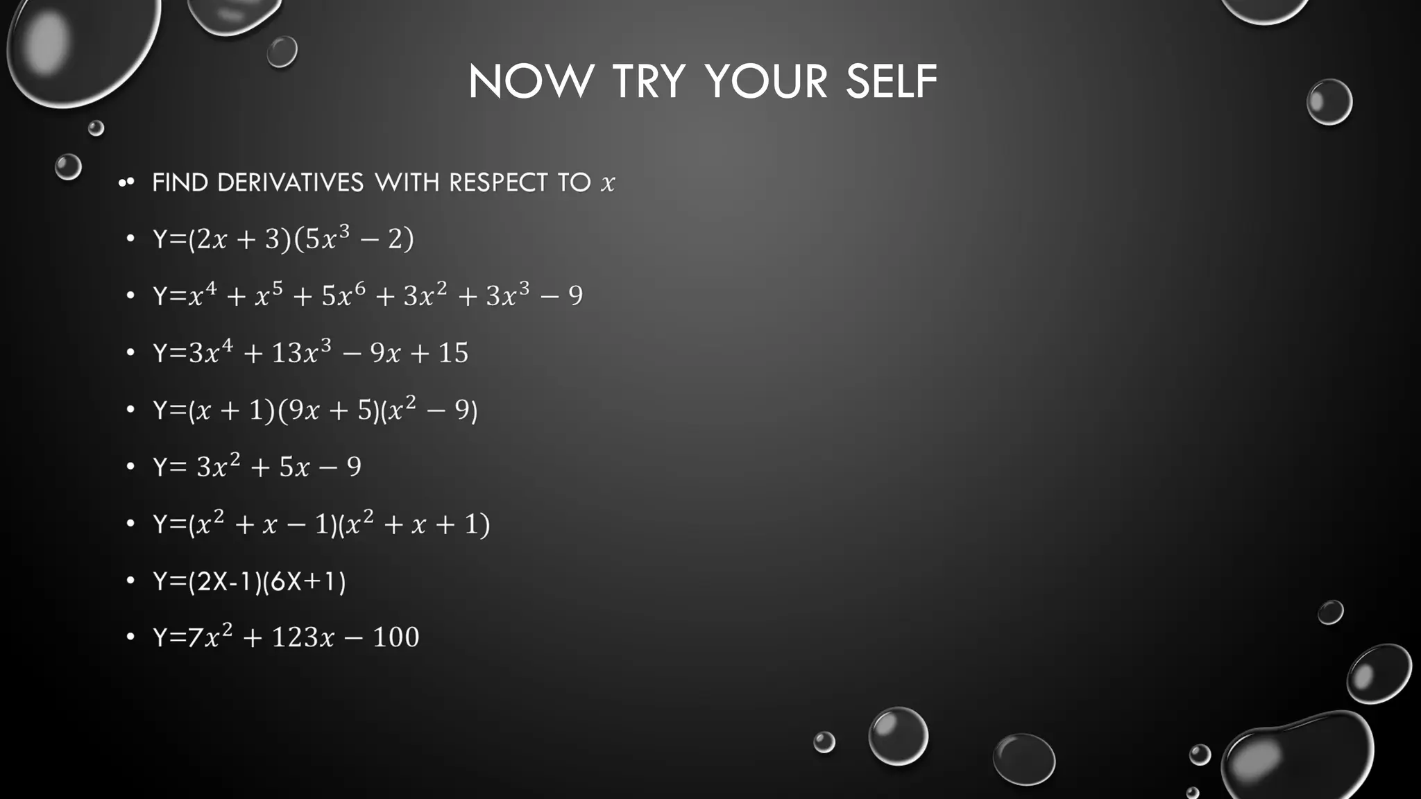 NOW TRY YOUR SELF
•
 