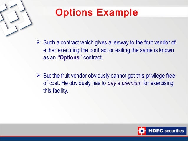 How to write an option contract
