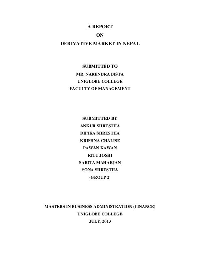 Phd thesis on commodity derivatives