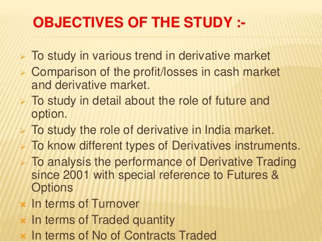 literature review on derivative market in india