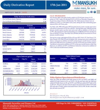 DERIVATIVE REPORT FOR 17 JAN - MANSUKH INVESTMENT AND TRADING SOLUTIONS