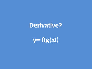 Derivative? y= f(g(x)) 