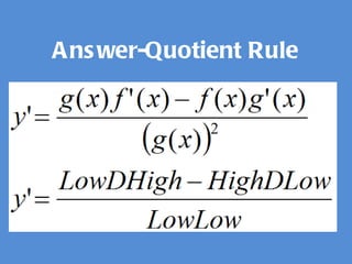 Answer-Quotient Rule 