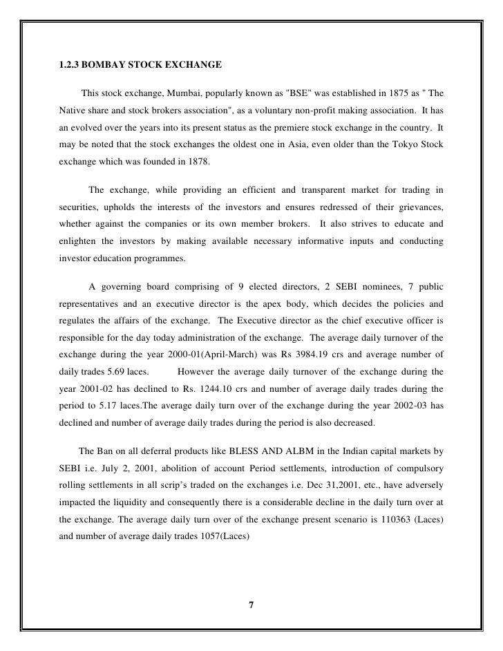 Dissertation financial future market stock news