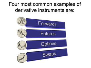 Four most common examples of derivative instruments are: 