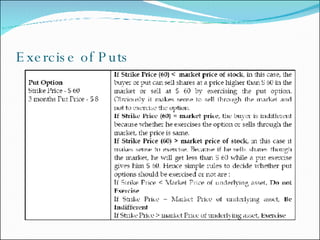 Exercise of Puts 
