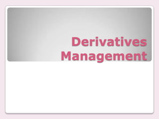 Derivatives
Management
 