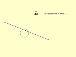 Is a secant line of circle C