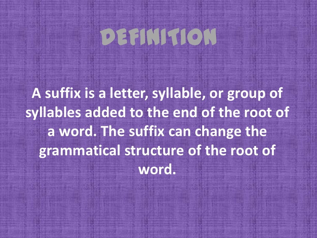 Derivative words