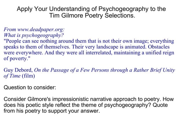 Understanding Derive/Psychogeography | PPT | Geography | Science