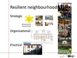 Resilient neighbourhoods
Strategic

Organisational

Practical

 