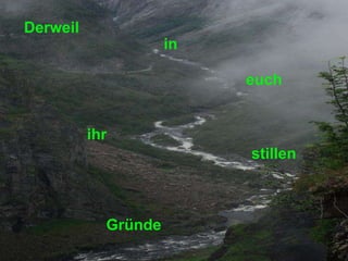 Derweil  in euch ihr stillen Gründe 